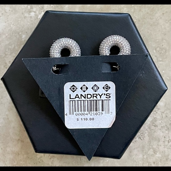 💎NWT LUV AJ PAVE MINI DONUT HOOPS- SILVER💎 - Picture 7 of 8